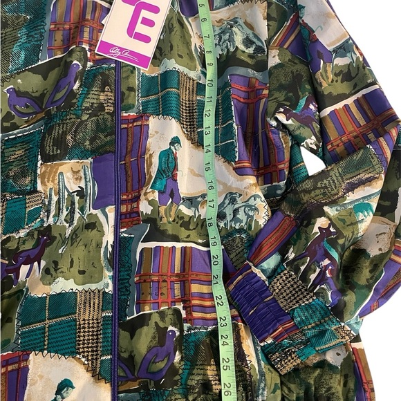 Oleg CassiniSize large lightweight jacket with beautiful pattern - Picture 3 of 5